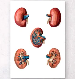 Codex Anatomicus Kidney & Liver^Geometrical kidney anatomy