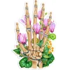 Codex Anatomicus Stickers^Hand bones anatomy sticker - Floral