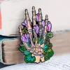 Codex Anatomicus Enamel Pins^Hand skeleton with flowers - Enamel pin