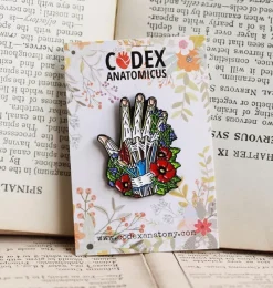 Codex Anatomicus Enamel Pins^Hand with flowers - Enamel pin