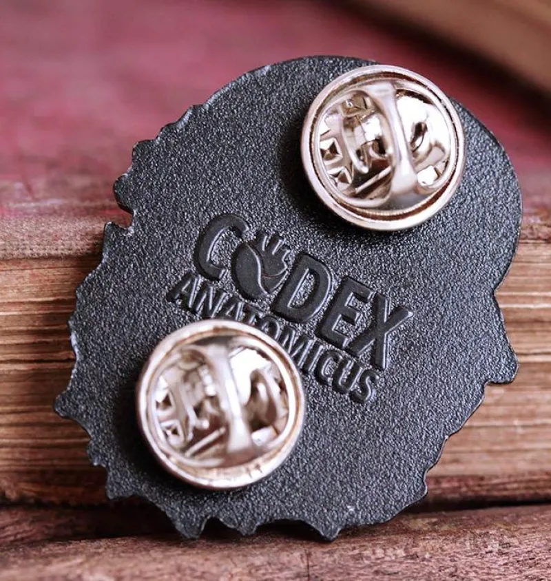 Codex Anatomicus Enamel Pins^Head Section & Brain with flowers - Enamel pin