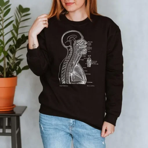Codex Anatomicus Sweatshirts^Head Section II Unisex Sweatshirt - Chalkboard
