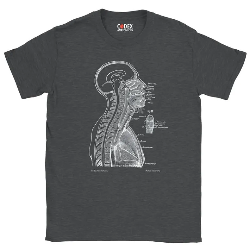 Codex Anatomicus T-shirts^Head Section II Unisex T-Shirt - Chalkboard
