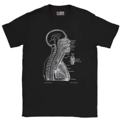 Codex Anatomicus T-shirts^Head Section II Unisex T-Shirt - Chalkboard