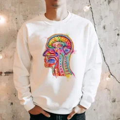 Codex Anatomicus Sweatshirts^Head Section Unisex Sweatshirt - Watercolor
