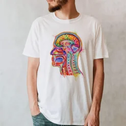 Codex Anatomicus T-shirts^Head section Unisex T-Shirt - Watercolor