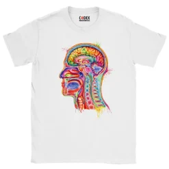 Codex Anatomicus T-shirts^Head section Unisex T-Shirt - Watercolor