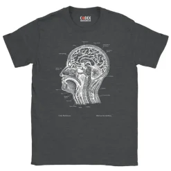 Codex Anatomicus T-shirts^Head Section Unisex T-Shirt - Chalkboard