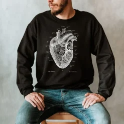 Codex Anatomicus Sweatshirts^Heart I Unisex Sweatshirt - Chalkboard