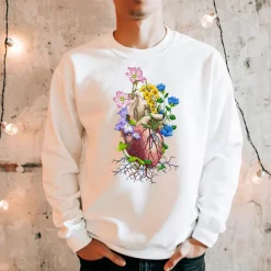 Codex Anatomicus Sweatshirts^Heart I Unisex Sweatshirt - Floral