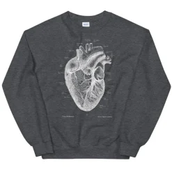 Codex Anatomicus Sweatshirts^Heart I Unisex Sweatshirt - Chalkboard