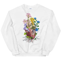Codex Anatomicus Sweatshirts^Heart I Unisex Sweatshirt - Floral