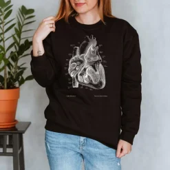 Codex Anatomicus Sweatshirts^Heart II Unisex Sweatshirt - Chalkboard
