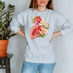 Codex Anatomicus Sweatshirts^Heart II Unisex Sweatshirt - Floral