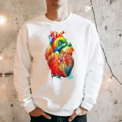 Codex Anatomicus Sweatshirts^Heart II Unisex Sweatshirt - Watercolor