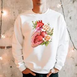 Codex Anatomicus Sweatshirts^Heart II Unisex Sweatshirt - Floral