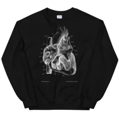 Codex Anatomicus Sweatshirts^Heart II Unisex Sweatshirt - Chalkboard