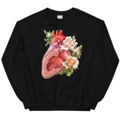 Codex Anatomicus Sweatshirts^Heart II Unisex Sweatshirt - Floral