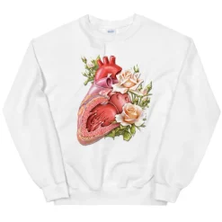 Codex Anatomicus Sweatshirts^Heart II Unisex Sweatshirt - Floral