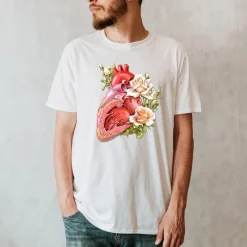 Codex Anatomicus T-shirts^Heart II Unisex T-Shirt - Floral