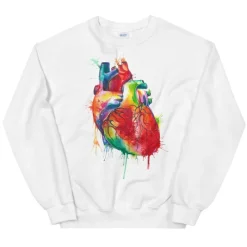Codex Anatomicus Sweatshirts^Heart III Unisex Sweatshirt - Watercolor