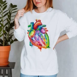 Codex Anatomicus Sweatshirts^Heart Unisex Sweatshirt - Watercolor