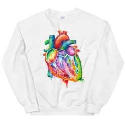 Codex Anatomicus Sweatshirts^Heart Unisex Sweatshirt - Watercolor