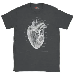 Codex Anatomicus T-shirts^Heart Unisex T-Shirt - Chalkboard