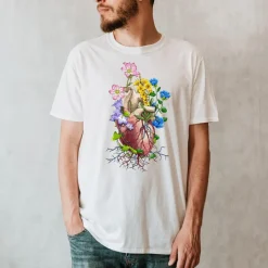 Codex Anatomicus T-shirts^Heart Unisex T-Shirt - Floral
