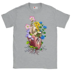 Codex Anatomicus T-shirts^Heart Unisex T-Shirt - Floral