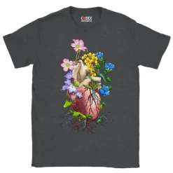 Codex Anatomicus T-shirts^Heart Unisex T-Shirt - Floral