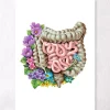 Codex Anatomicus Digestive System^Intestines anatomy - Floral - White