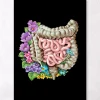 Codex Anatomicus Digestive System^Intestines anatomy - Floral - Black