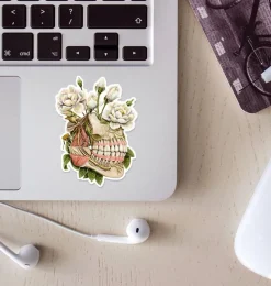 Codex Anatomicus Stickers^Jaw anatomy sticker - Floral