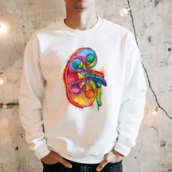 Codex Anatomicus Sweatshirts^Kidney Unisex Sweatshirt - Watercolor