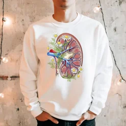 Codex Anatomicus Sweatshirts^Kidney Unisex Sweatshirt - Floral