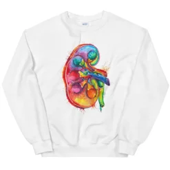 Codex Anatomicus Sweatshirts^Kidney Unisex Sweatshirt - Watercolor