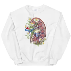 Codex Anatomicus Sweatshirts^Kidney Unisex Sweatshirt - Floral