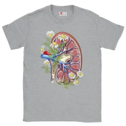 Codex Anatomicus T-shirts^Kidney Unisex T-Shirt - Floral