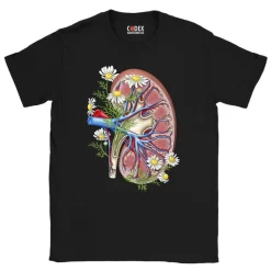 Codex Anatomicus T-shirts^Kidney Unisex T-Shirt - Floral