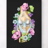 Codex Anatomicus Skull & Skeleton^Knee anatomy - Floral - Black