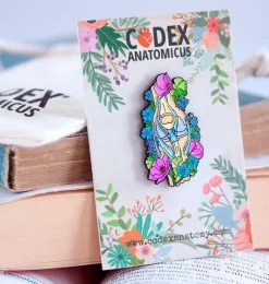 Codex Anatomicus Enamel Pins^Knee with flowers - Enamel pin