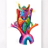 Codex Anatomicus Various Organs^Larynx, Thyroid and Aorta - Watercolor splash anatomy art
