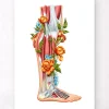 Codex Anatomicus Hands & Legs^Leg anatomy - Floral - White