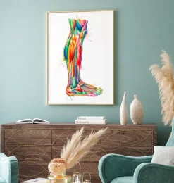 Codex Anatomicus Hands & Legs^Leg anatomy - Watercolor splash