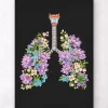Codex Anatomicus Lungs Anatomy^Lungs anatomy - Floral - Black