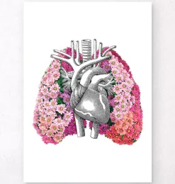Codex Anatomicus Lungs Anatomy^Lungs anatomy II - Floral - White