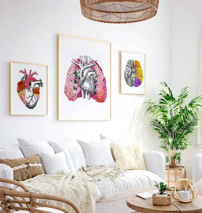 Codex Anatomicus Lungs Anatomy^Lungs anatomy II - Floral - White