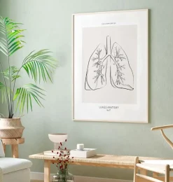 Codex Anatomicus Lungs Anatomy^Lungs section - Line Art