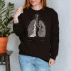 Codex Anatomicus Sweatshirts^Lungs Unisex Sweatshirt - Chalkboard